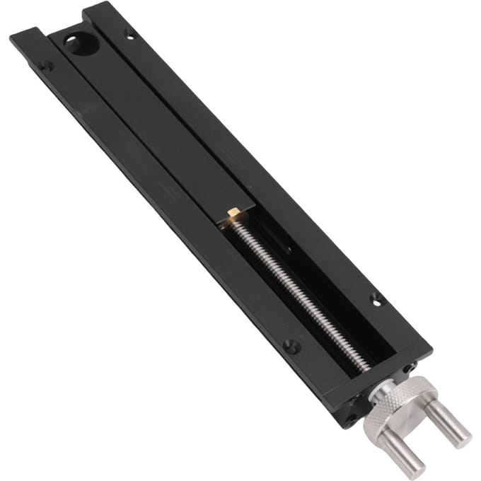 Étau Rapide à Inertie pour Table de Menuiserie avec 2 Goujons Rouges, Course 0-110mm, Trou 20mm