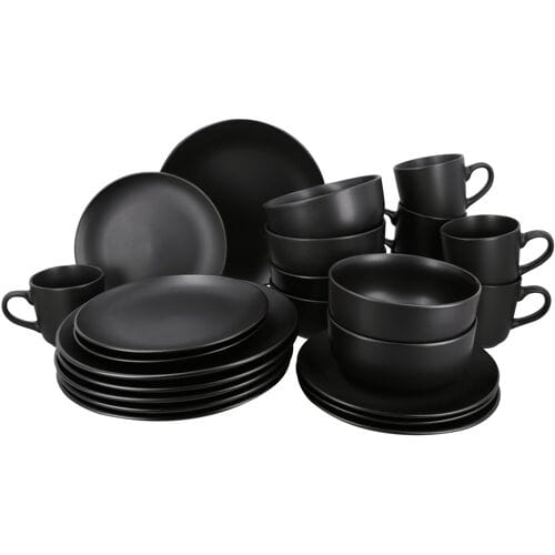 SILVERCREST Serviesset 24-delig (Zwart)