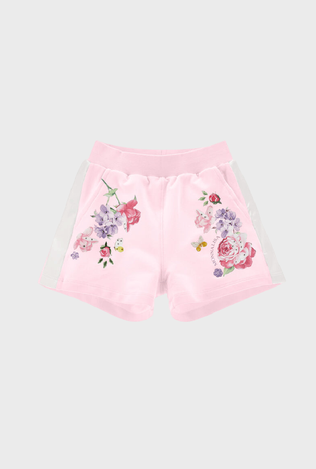 roze baby bloem shorts