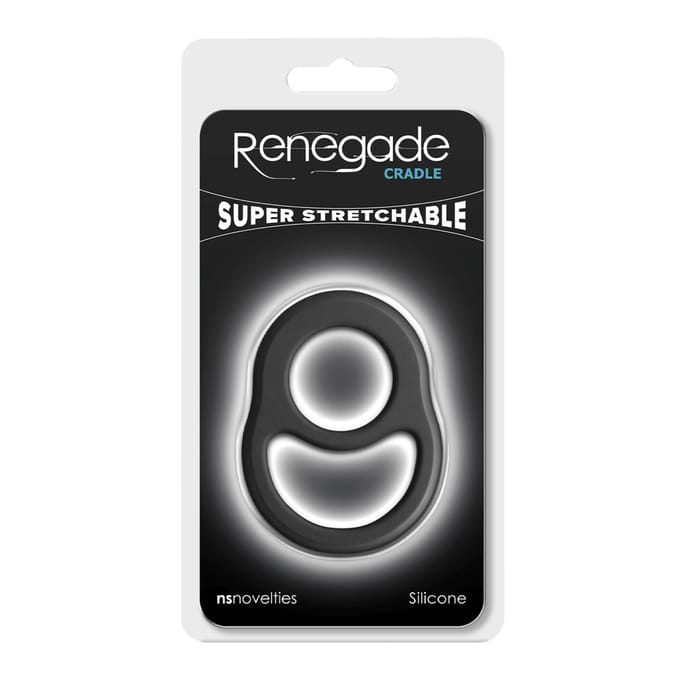 Renegade - Cradle - Siliconen Cockring - Zwart