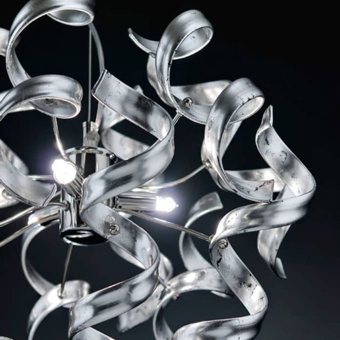 Metallux Leuke hanglamp Silver, 40 cm diameter