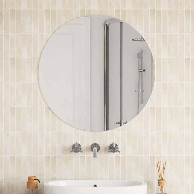 vidaXL - Wandspiegel - rond - 70 - cm - glas