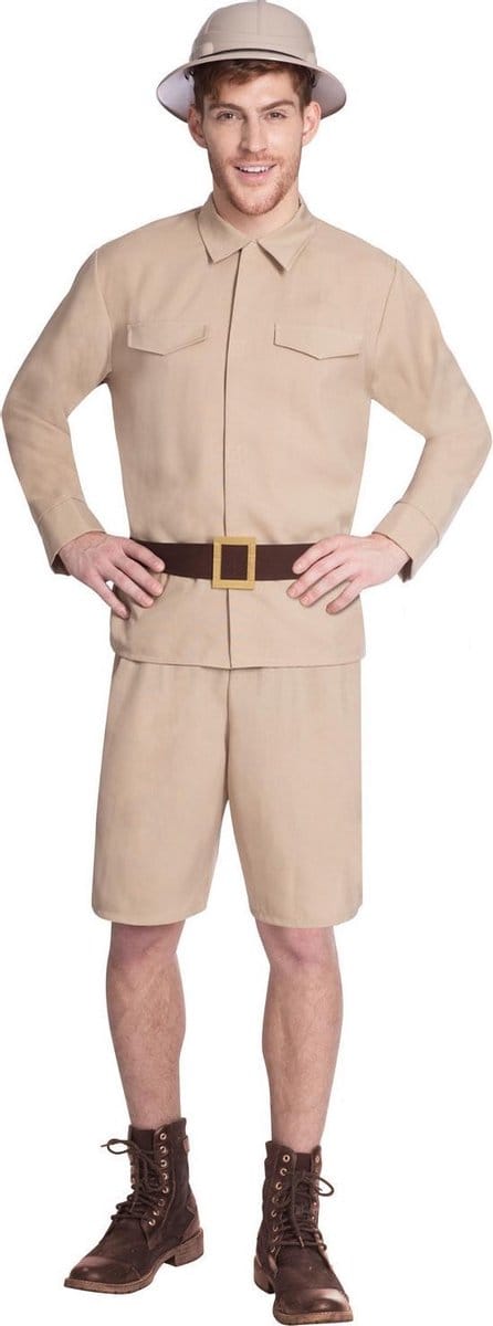 Amscan Verkleedkostuum Safari Heren Polyester Beige 3-delig Mt Xl