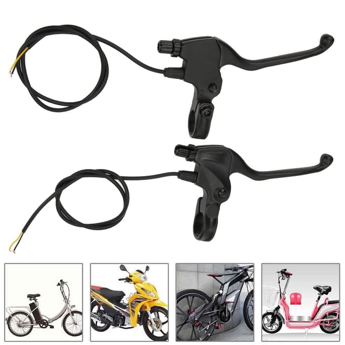 Levier de frein à main professionnel en alliage d'aluminium pour scooter électrique black