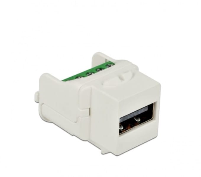 USB-A - terminal block Keystone module | USB2.0 | wit