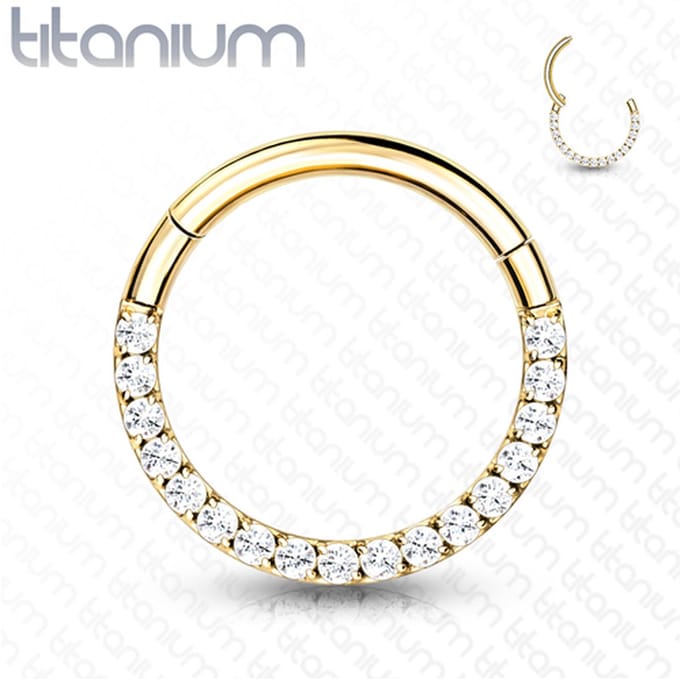 Piercing titanium front CNC 1.2x8 - goud - LMPiercings