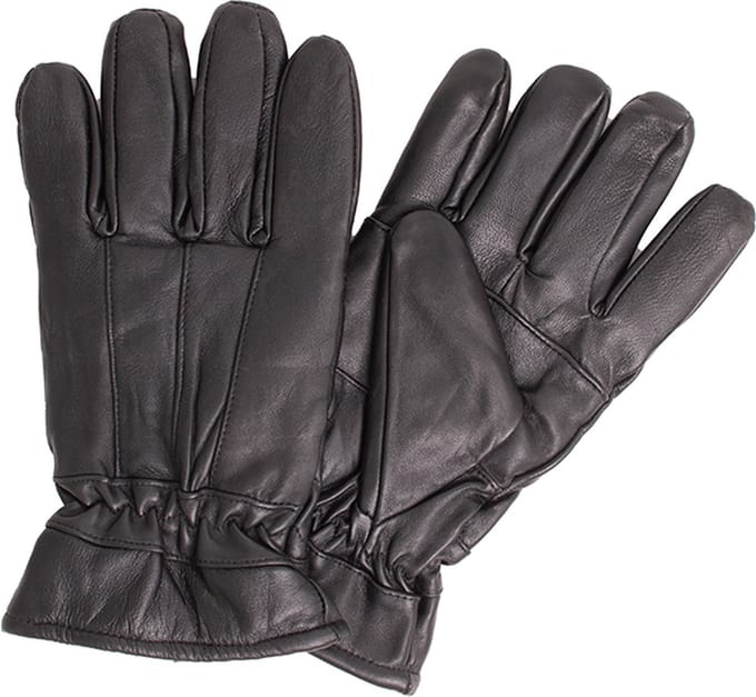 Leren handschoenen - Warme handschoenen - Zwart - maat M/L