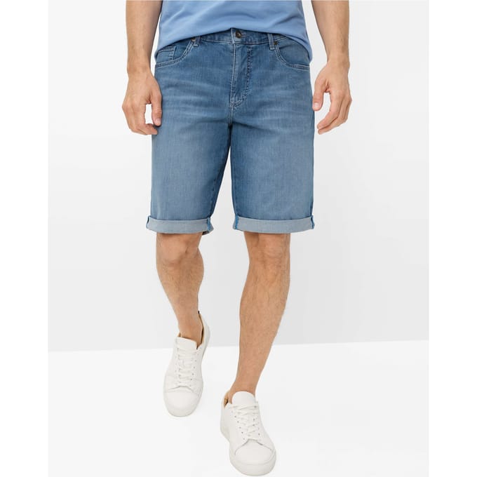 Eurex Heren Bermuda  Style BRAD BLEACHED, denim lichtblauw, maat 24U