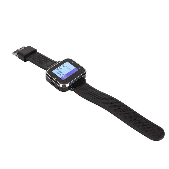 Draadloos Oproepsysteem Pager 1 Horloge Ontvanger 10 Oproeppagers Vibratie Zoemer Zorgverlener Pager voor UK Plug white