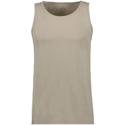 Ragman Ondermode Uni Tank Top Single Jersey Walnut / male