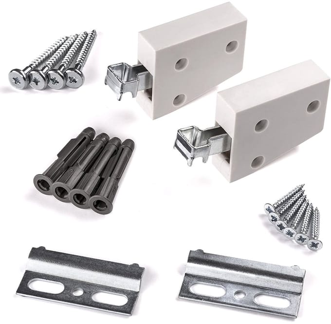 4 stuks SOTECH kastophanger, complete set, wit, kastophanger, draagvermogen max. 120 kg