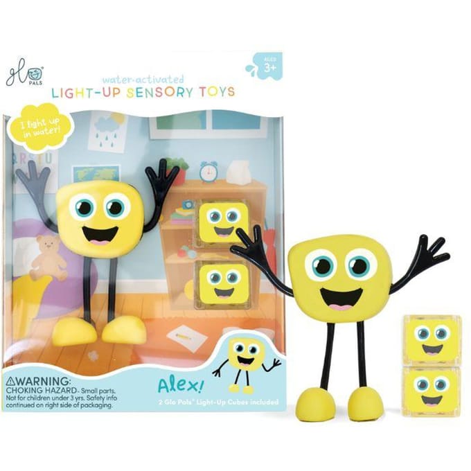 Set Sensorische Dobbelstenen Lichtgevend in Water Alex, Geel, Glo Pals