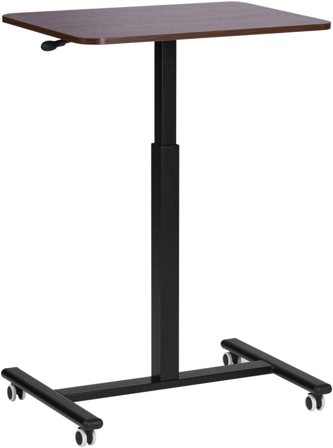 ACADEMIA - Verstelbare laptoptafel - Donkerhout - 65 x 48 cm - Staal