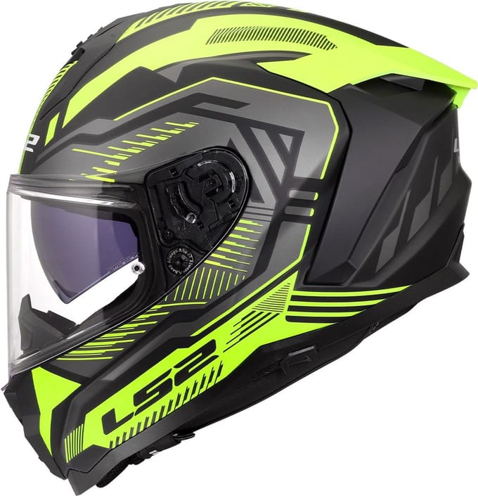 LS2 Helm Challenger II Dravix FF817 fluorgeel maat 3XL