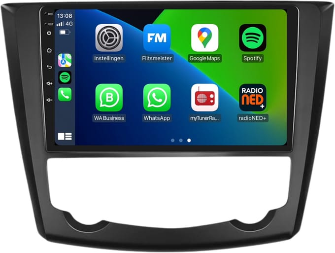 CarPlay autoradio geschikt voor Renault Kadjar | 2015 t/m 2018 | Android 13 | Draadloos Apple CarPlay & Android Auto | 2GB + 32GB | 8-Core processor | Davilon | 2025 model | 2015 2016 2017 2018 | Bluetooth & Wifi