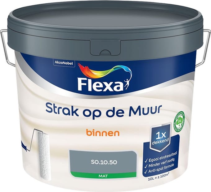 Flexa - Strak Op De Muur Binnen Mat - S0.10.50 - Mengverf - 10 L