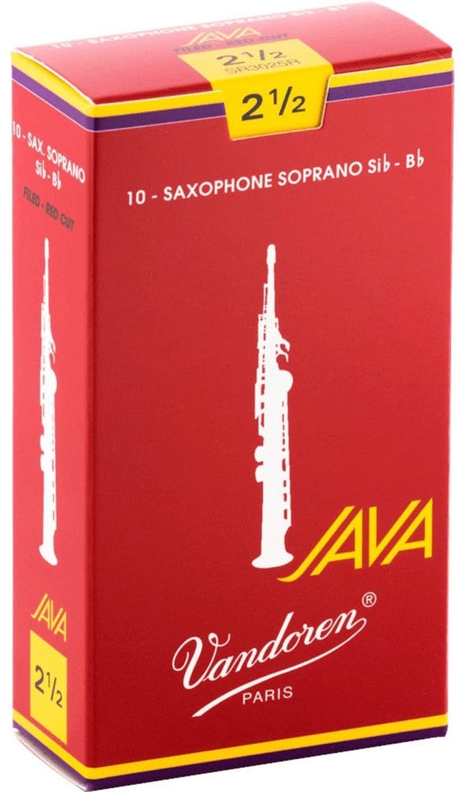 Vandoren Rieten JAVA Red Sopraan Saxofoon Sterkte 2,5