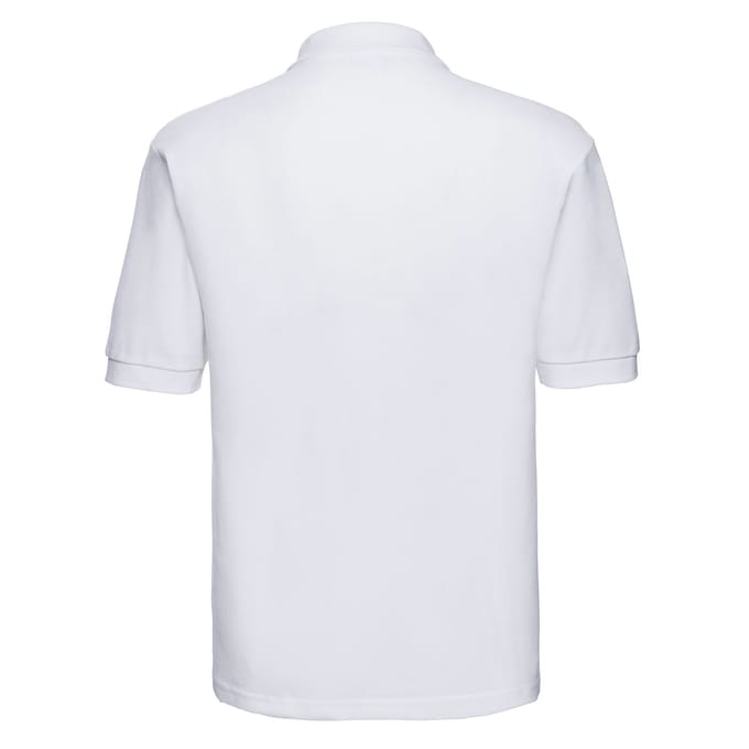 Russell Heren Polycotton Pique Poloshirt (Wit)