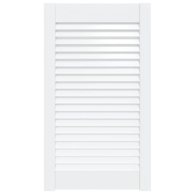 vidaXL - Kastdeur - met - lamellen - 69x39,4 - cm - massief - grenenhout - wit