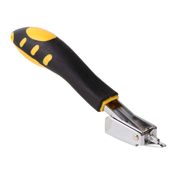 Extracteur d'agrafes robuste et durable pour tissus d'ameublement avec poignée en caoutchouc, outil manuel multifonction black