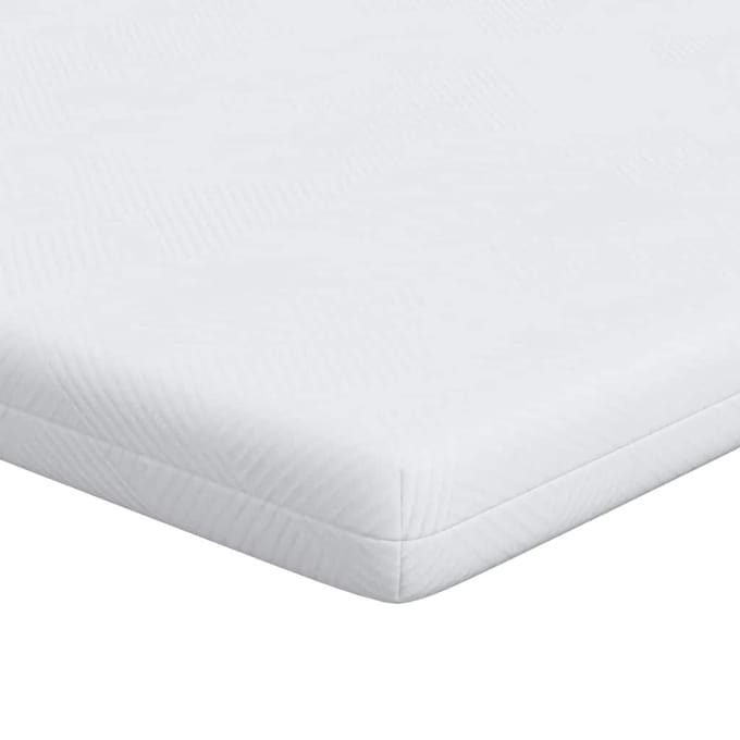 vidaXL - Matras - Topper - 100 - x - 200 - cm - dik - Jacquard - stof - Wit