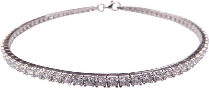 Wit gouden Christian hanger met diamant