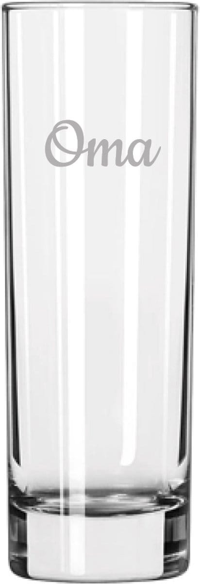 Gegraveerde longdrinkglas 22cl Oma