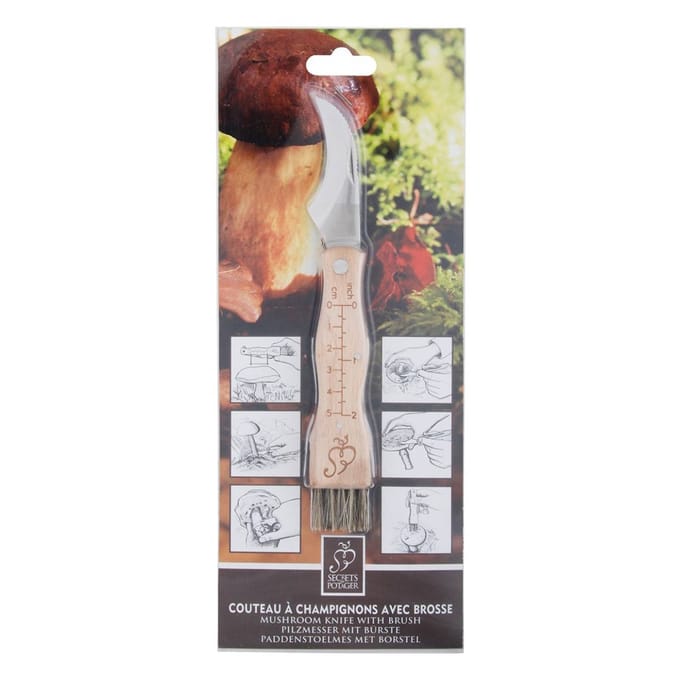 Couteau à champignons avec brosse