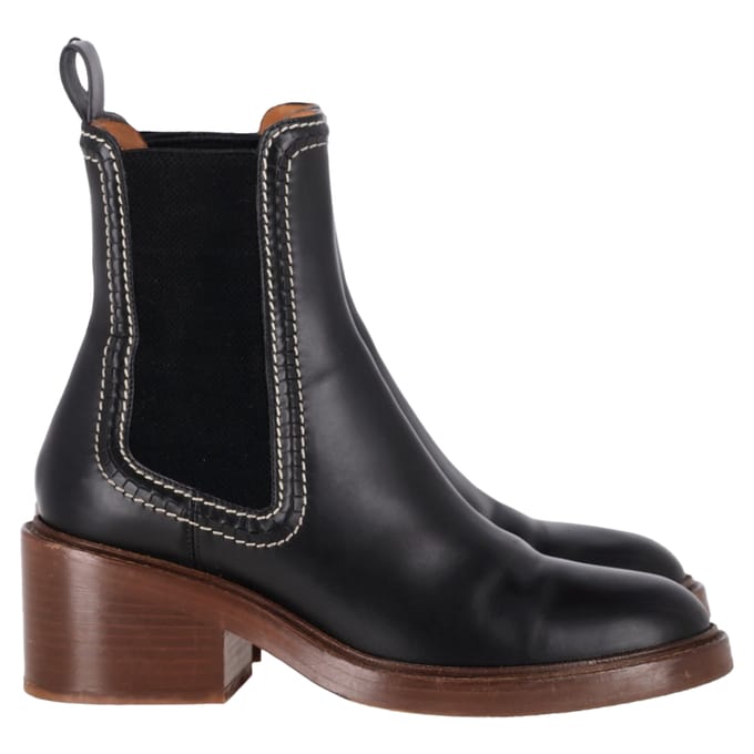 Chloé Mallo Chelsea Boots in Zwart Kalfssuède