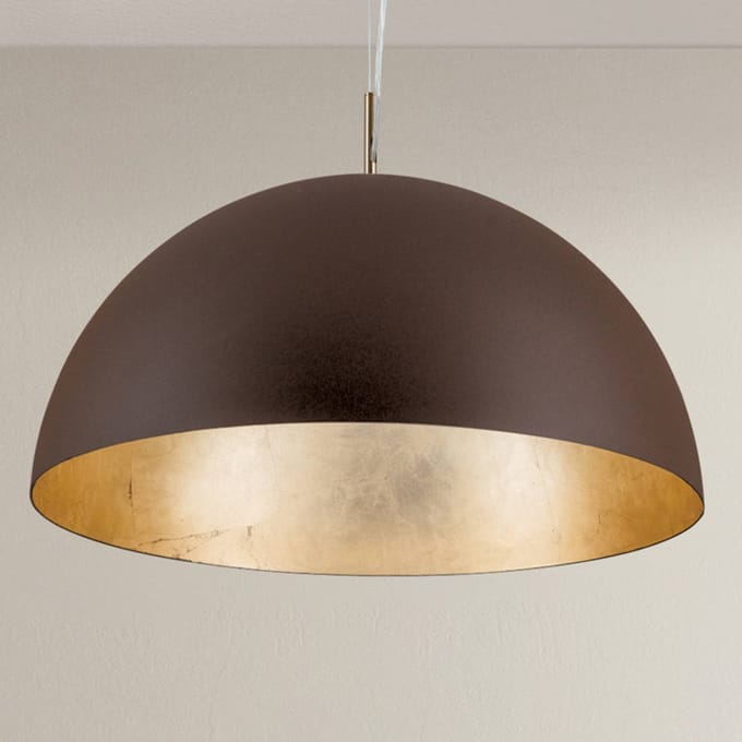 ORION Bruin-gouden pendellamp Nerry