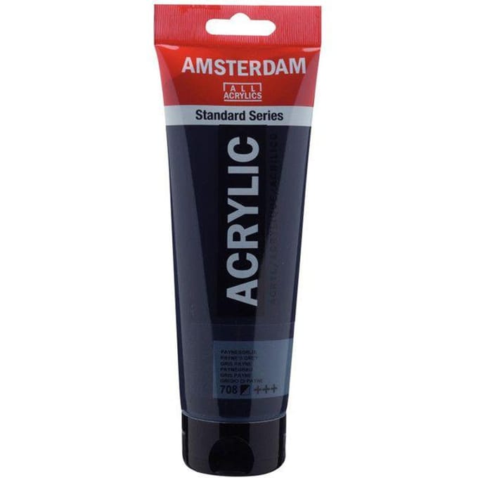 Peinture Acrylique en tube - Gris de Payne - 708 - Amsterdam - 250ml gris