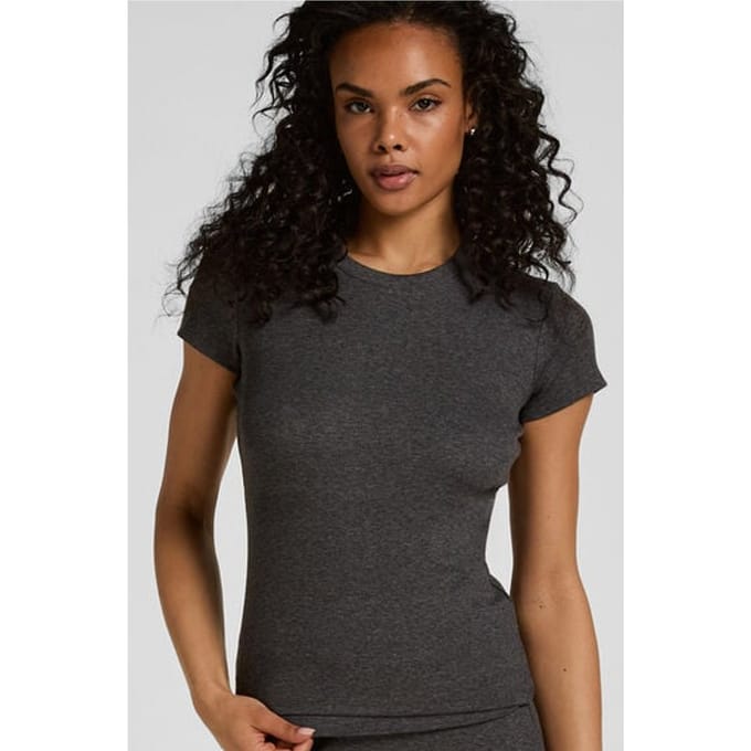 Hunkemöller Shortsleeved Pyjama Top Grijs