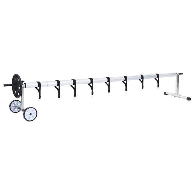 vidaXL Zwembadhoesroller met roestvrijstalen frame