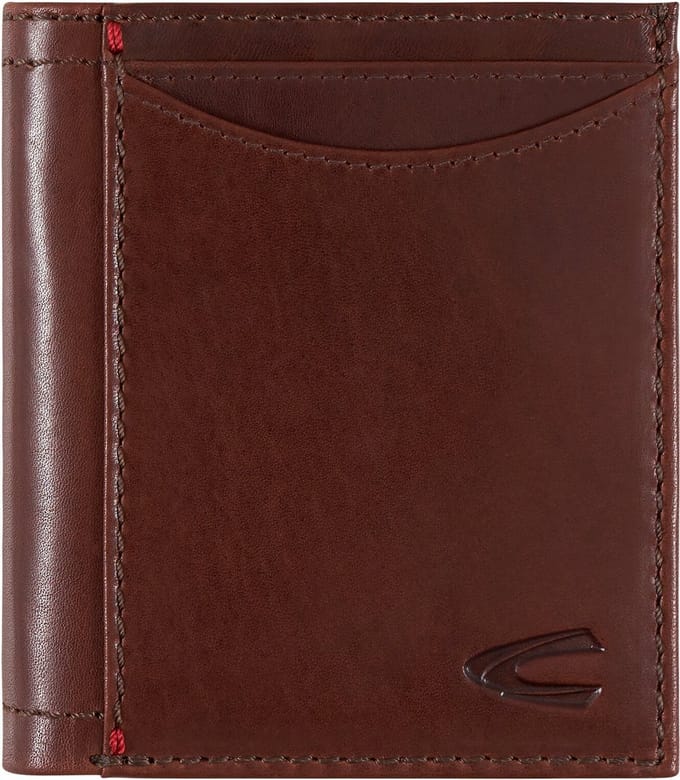 camel active SALAMANCA Kaarthouder met contrasterende handsteekdetails - Maat menswear-S - Bruin
