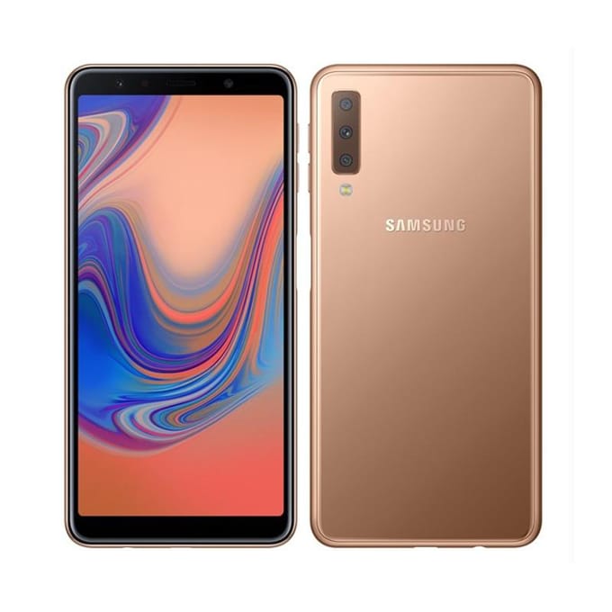 Gerenoveerde Samsung Galaxy A7 (2018) A750F Dual SIM Android 4GB RAM 128GB ROM Met Enkele SIM/Dubbele SIM Simple Set goud
