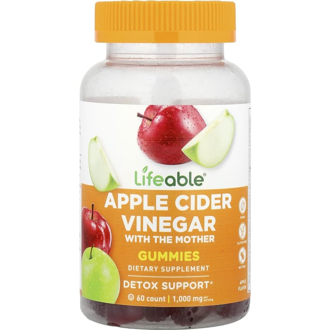 Lifeable Appelazijn Gummies, Appel, 60 Gummies