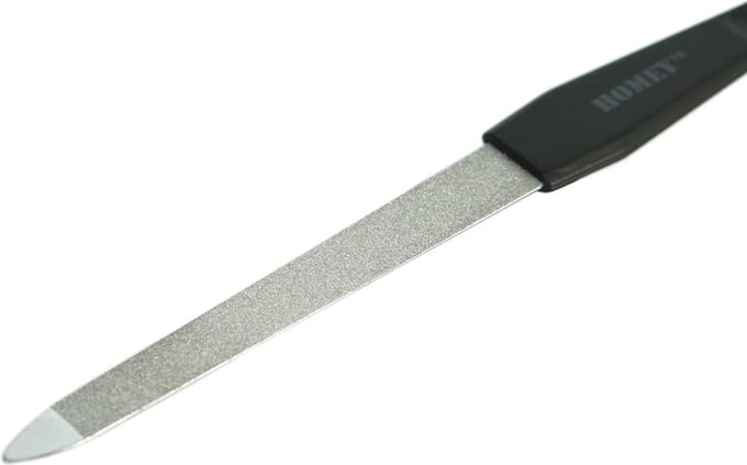 Homey's nagelvijl - 13cm - RVS - mat zwart - compact formaat