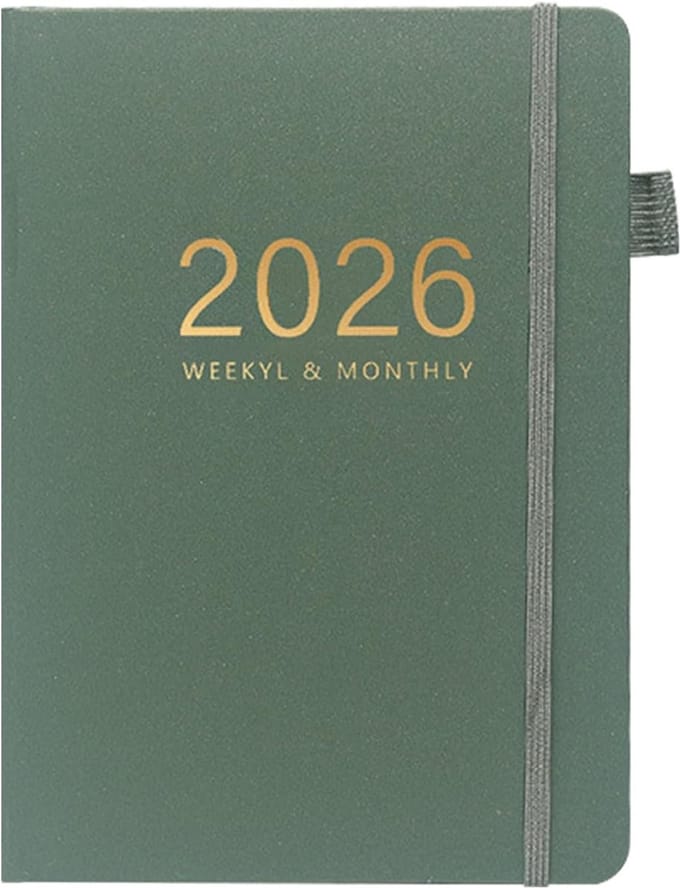 Agenda 2026 - Dagplanner Kalender - Dagelijkse Planning - Gestructureerd Verticale Indeling - A5 Formaat - Groen