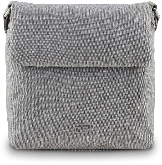 JOST schoudertas Bergen Crossbody Bag Light Grey Lichtgrijs