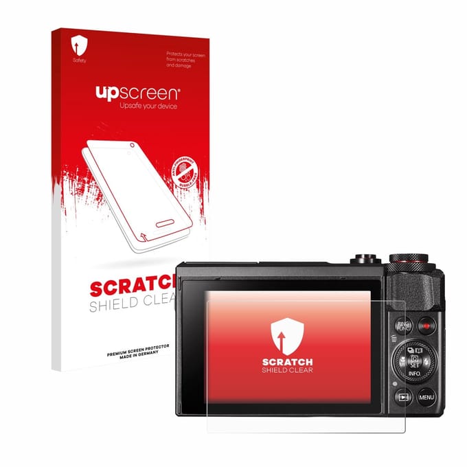 upscreen - Screenprotector voor Canon PowerShot G7 X Mark II - Folie Beschermfolie transparant