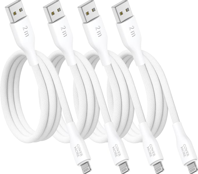 Kabel geschikt voor iPhone - Usb A naar Lightning kabel - Oplaadkabel - 2 meter - 4 stuks - Voordeelbundel