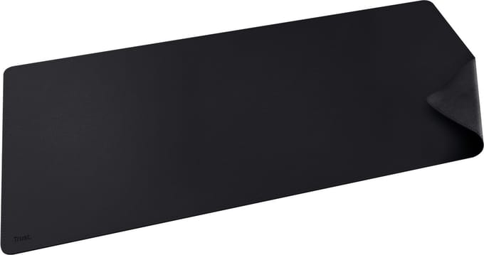 Trust Benya - XXL Bureaumat - 90x43 cm - PU-leer - Antislip Onderkant - Zwart