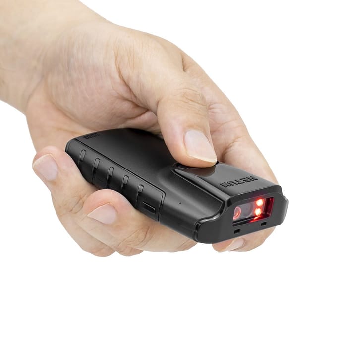 Netum E800 Bluetooth Barcodescanner - 2D & QR-code Scanner - Met Smartphoneclip - Pocket Formaat - Draadloos voor iOS & Android - Inclusief Accu