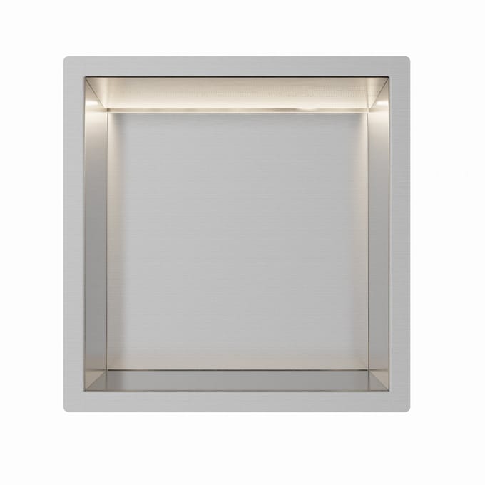 RVS Inbouwnis 30x30x10cm met RGB verlichting