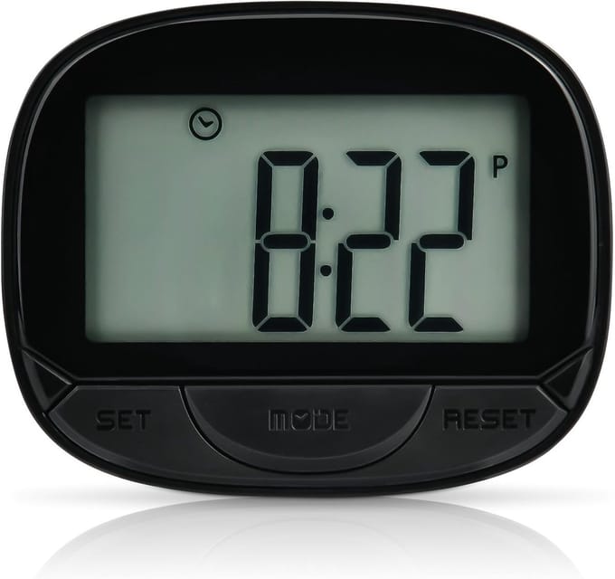 Digitale Stappenteller - Loopmeter Clip - Fitness Doelen - 3D Sensor Precisie - 5.5cm - Zwart