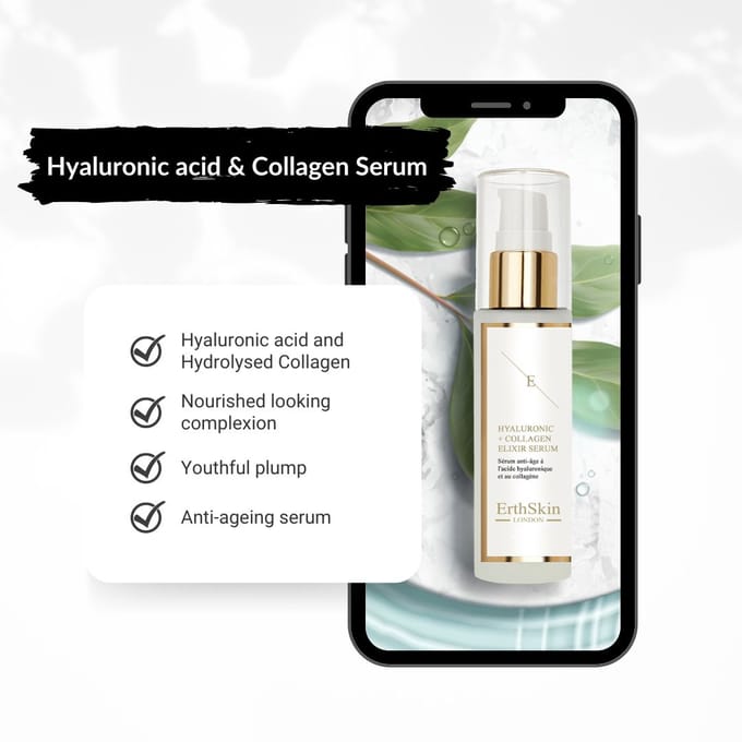 ErthSkin London Hyaluronzuur en collageen serum 60