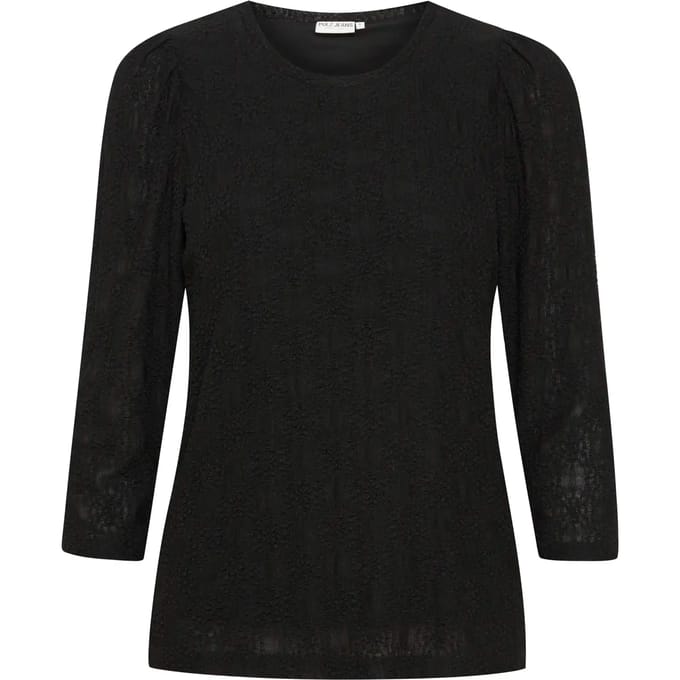 T-shirt met kant voor dames Pulz Jeans Delia 3/4