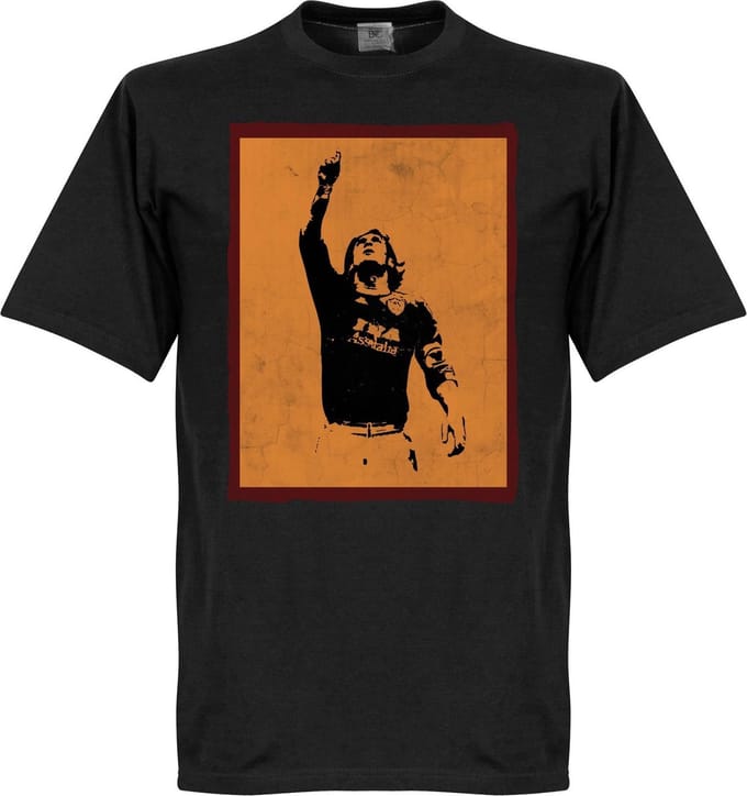 Totti Silhouette T-Shirt - Zwart - 4XL