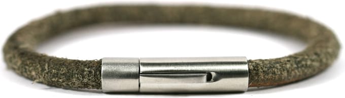 IbizaMen - donkerbruin leer vintage - 6mm - rvs sluiting - 20cm