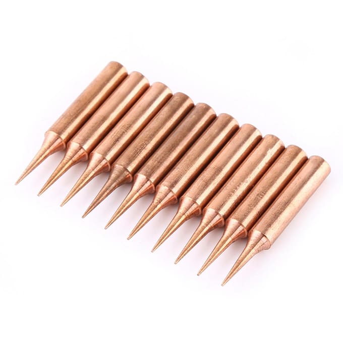 10 stuks Puur Koper Lage Temperatuur Soldeerbout Soldeertips Station Gereedschap 900MTI